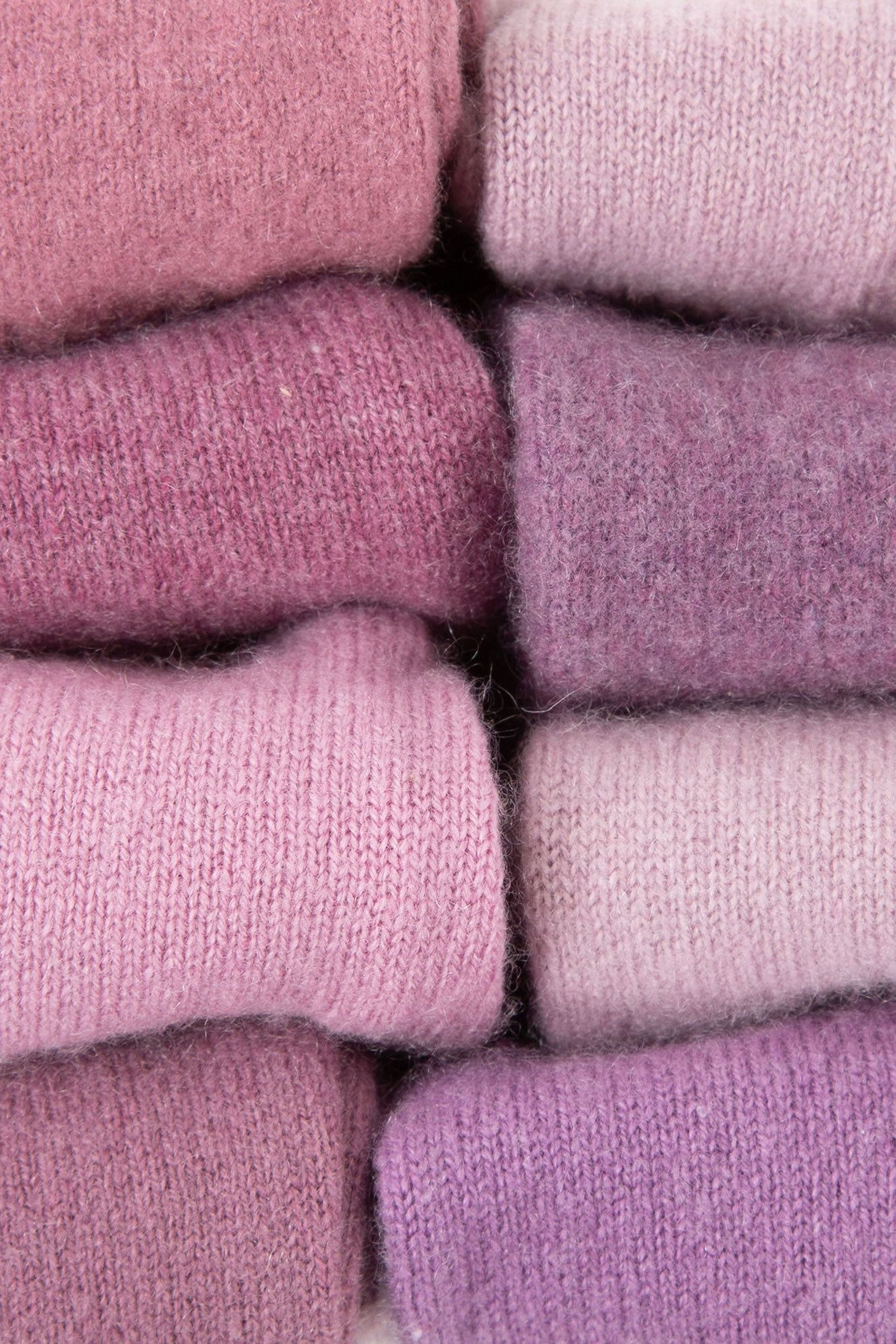 Turtle Doves Cashmere Fingerless Gloves - Dusky Plum