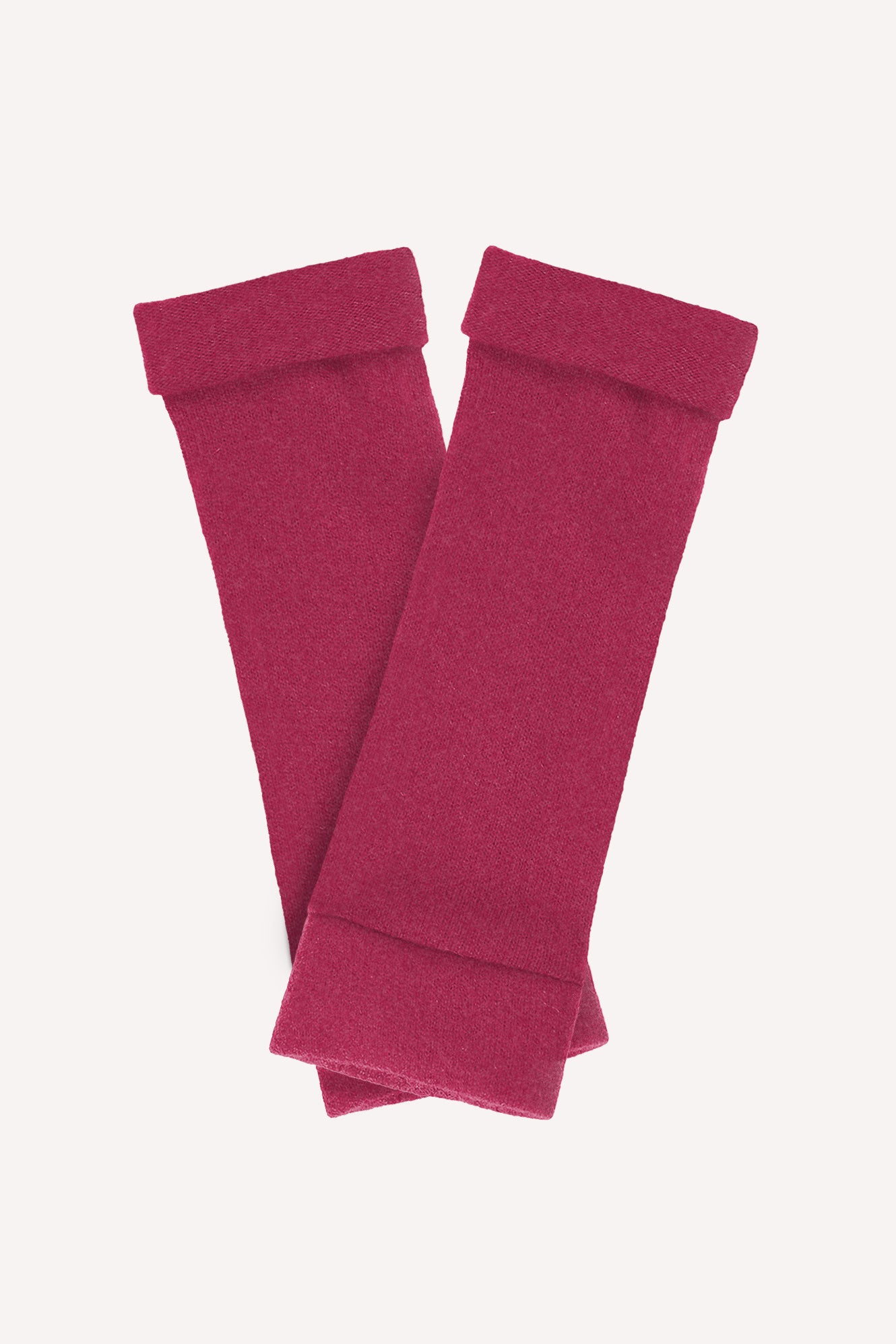 Turtle Doves Cashmere Fingerless Gloves - Rich Rose