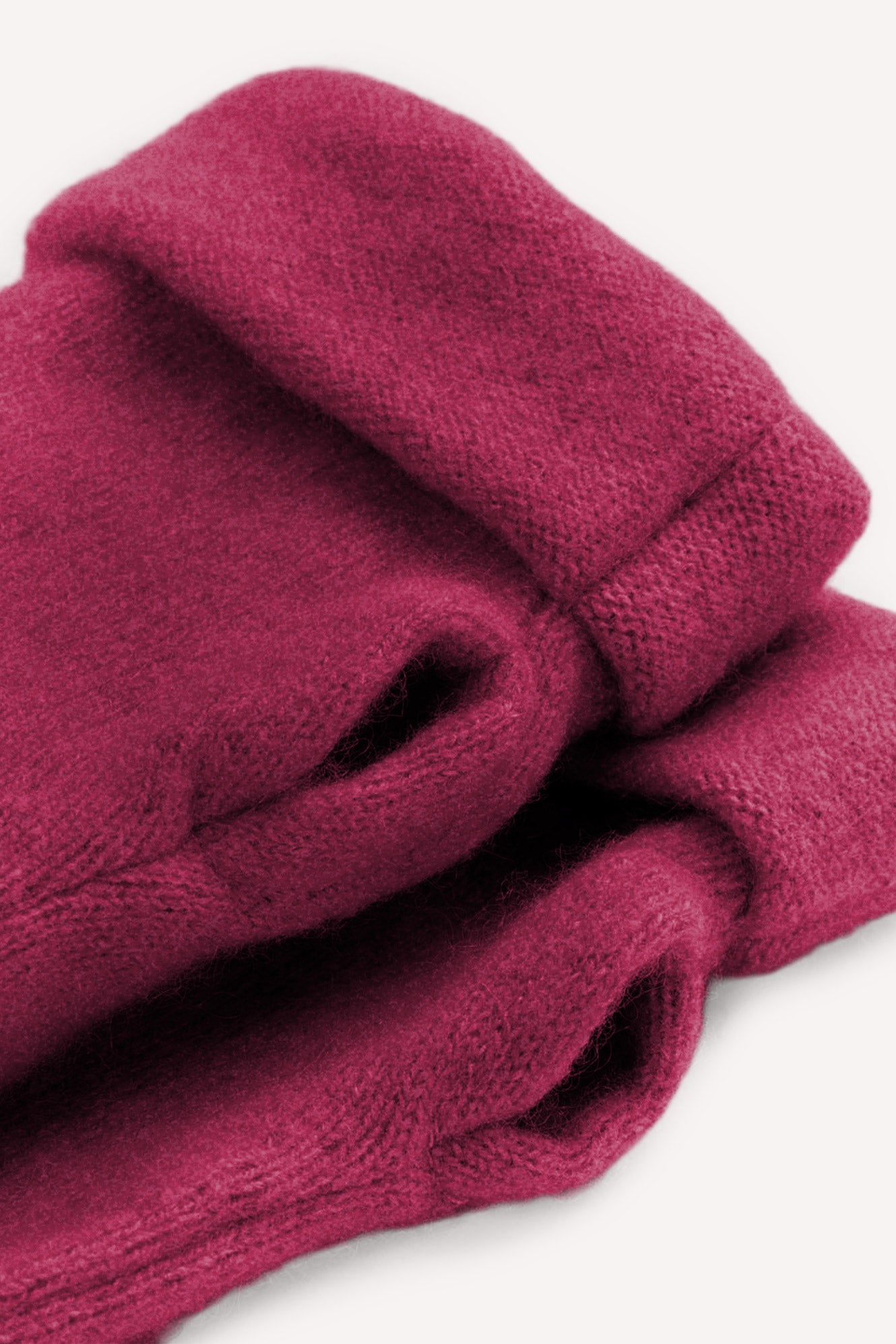 Turtle Doves Cashmere Fingerless Gloves - Rich Rose