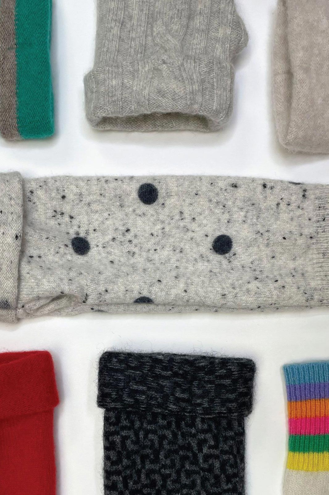 Turtle Doves Cashmere Fingerless Gloves - One Of A Kind