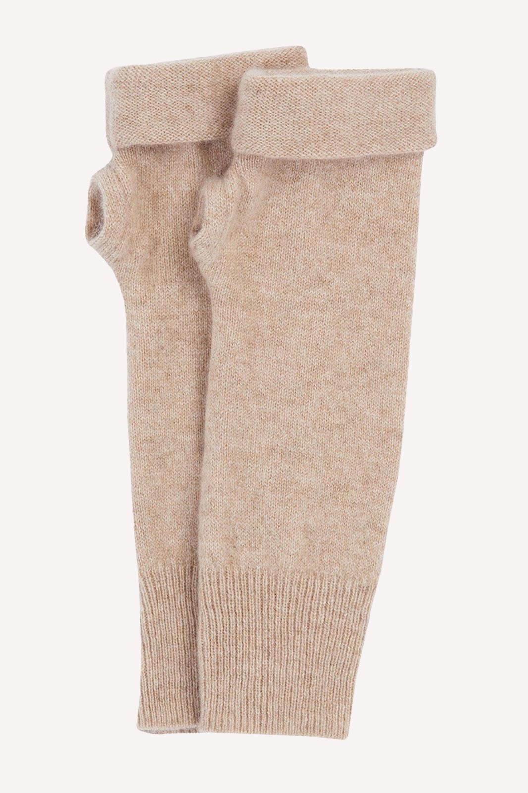 Turtle Doves Cashmere Fingerless Gloves - Camel