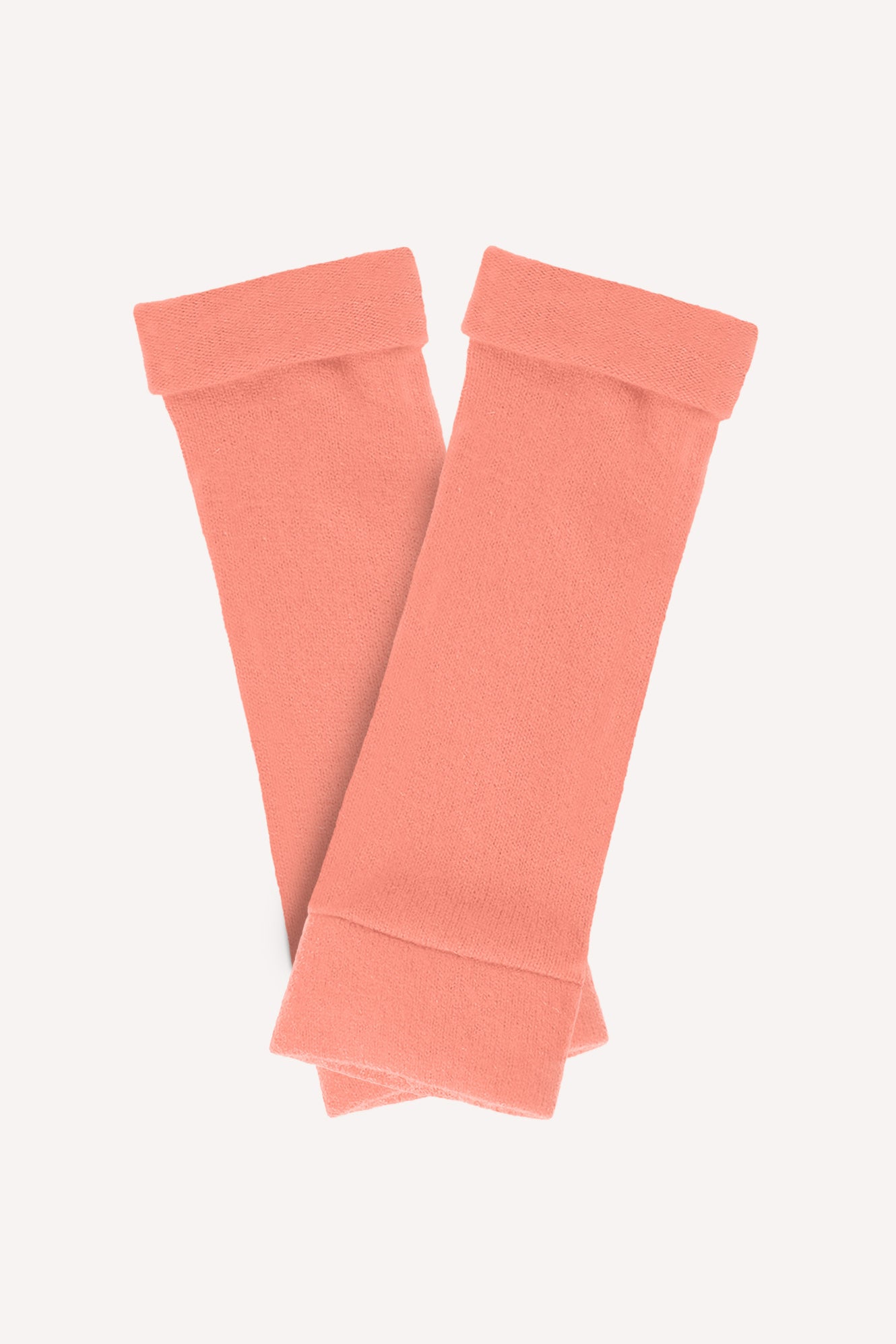 Turtle Doves Cashmere Fingerless Gloves - Coral