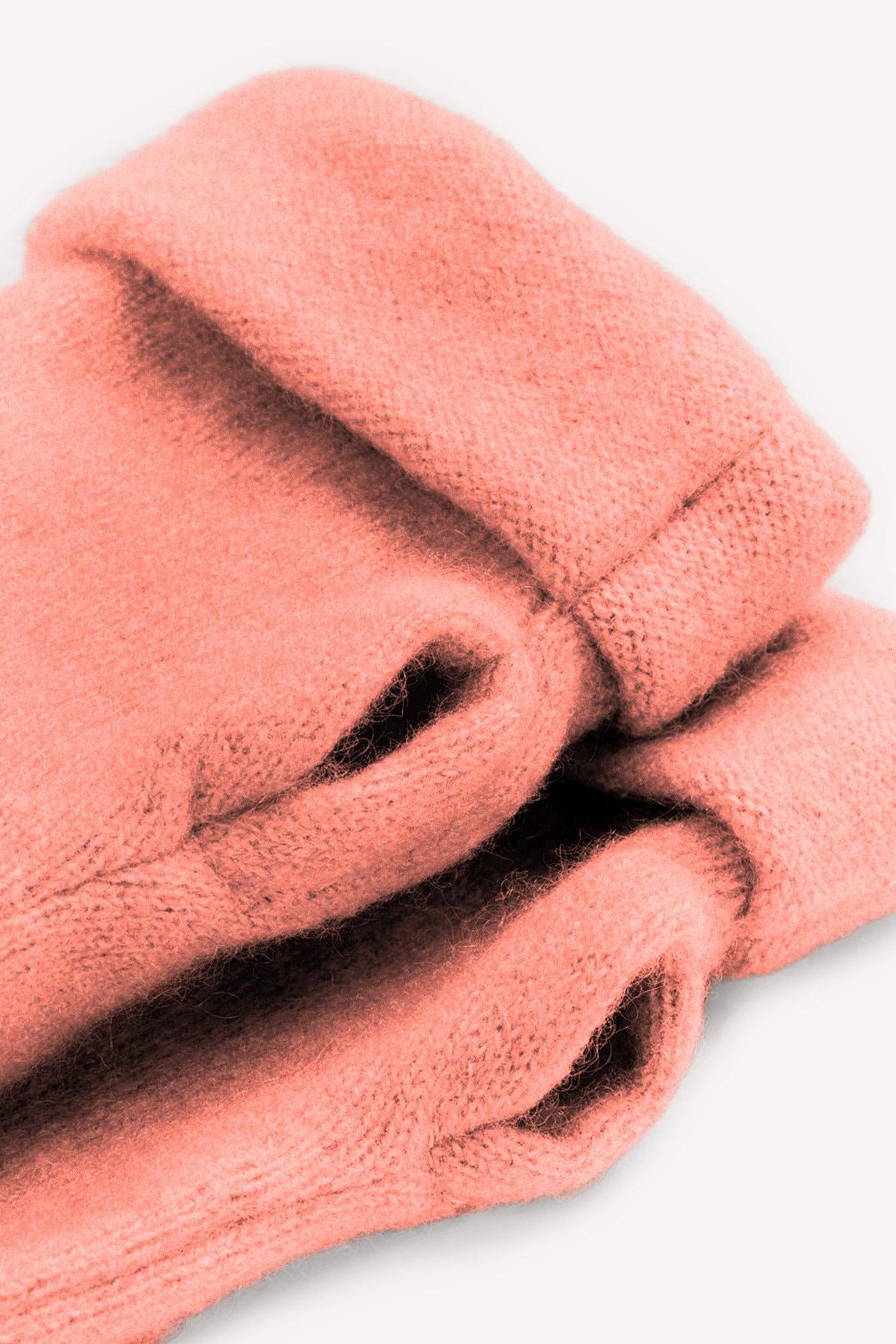 Turtle Doves Cashmere Fingerless Gloves - Coral