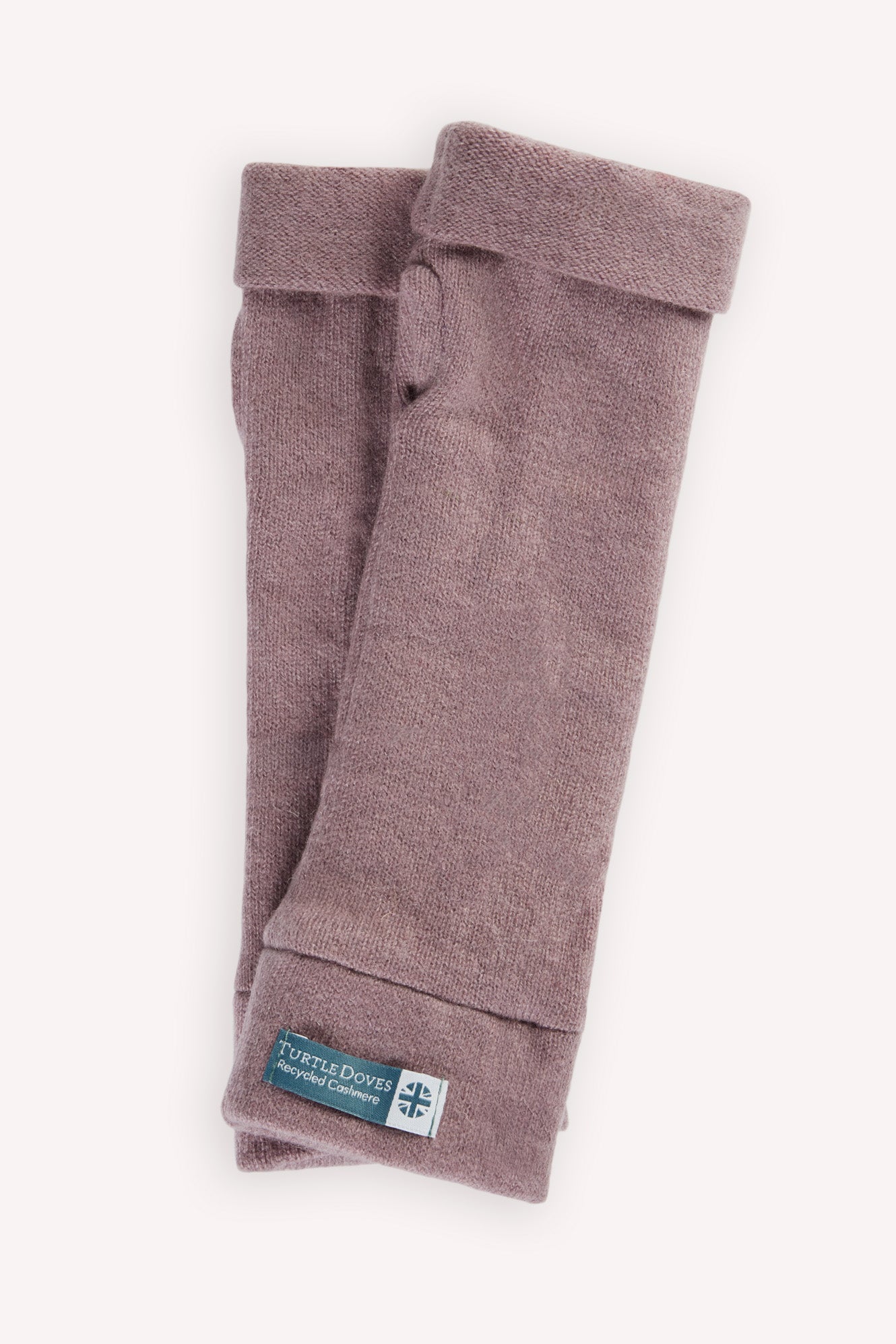 Turtle Doves Cashmere Fingerless Gloves - Mauve