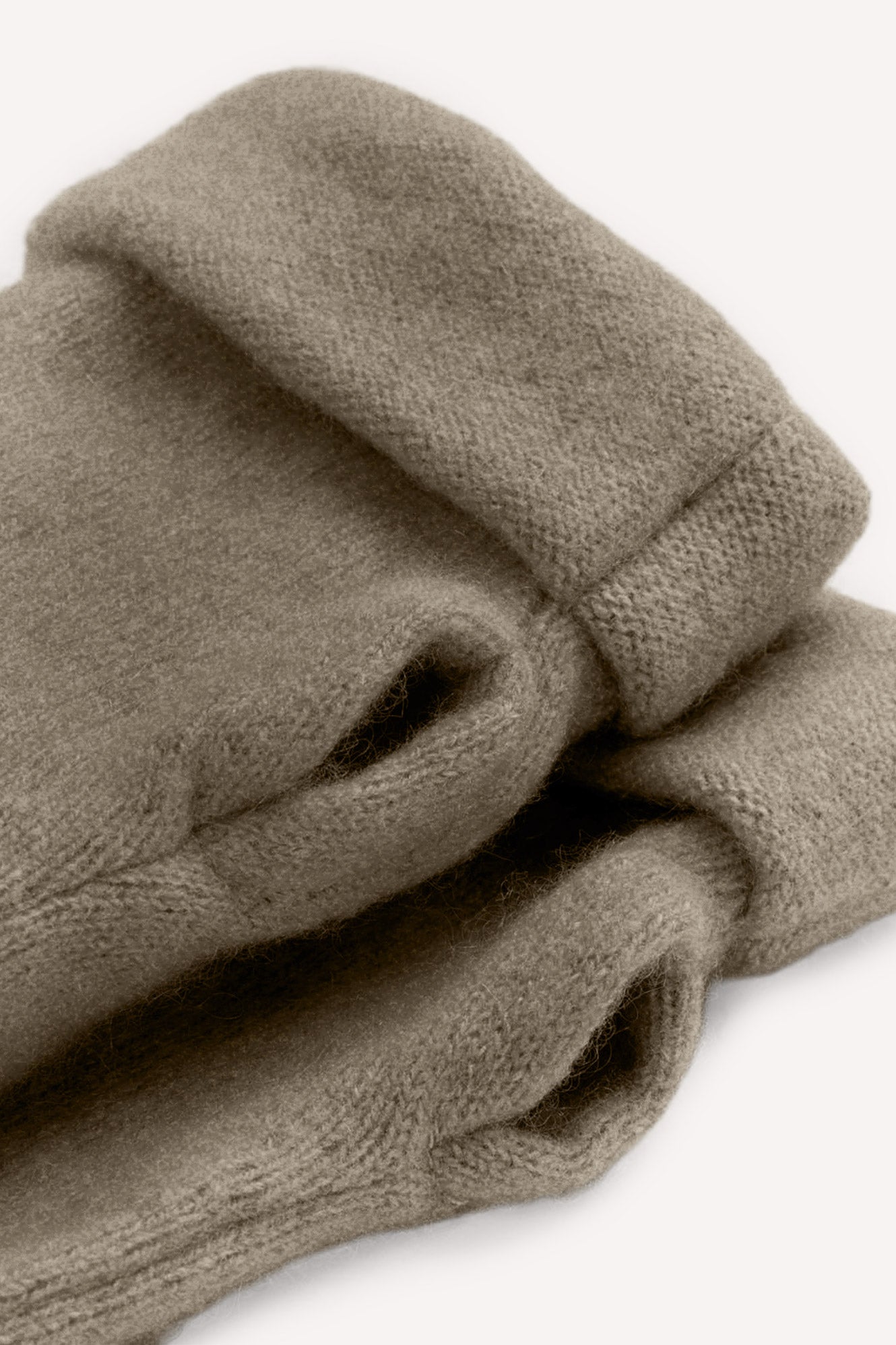 Turtle Doves Cashmere Fingerless Gloves - Pebble