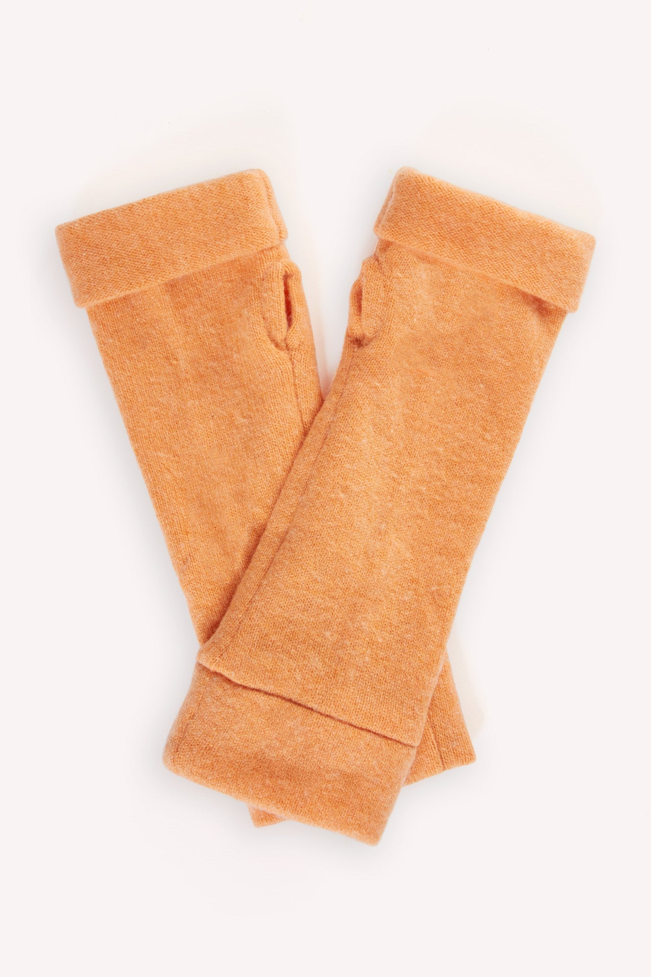 Turtle Doves Cashmere Fingerless Gloves - Peach