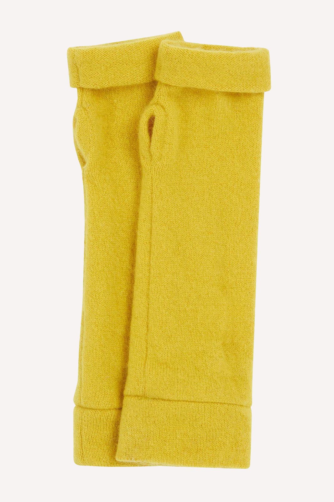 Turtle Doves Cashmere Fingerless Gloves - Mustard