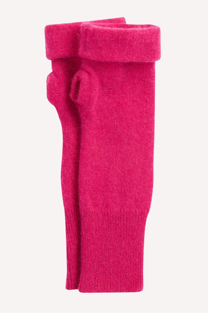 Turtle Doves Cashmere Fingerless Gloves - Hot Pink