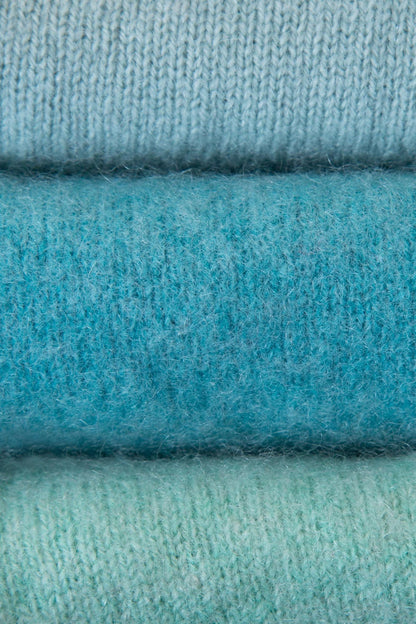 Turtle Doves Cashmere Fingerless Gloves - Sea Breeze