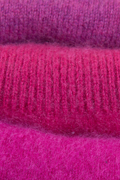 Turtle Doves Cashmere Fingerless Gloves - Dusky Magenta