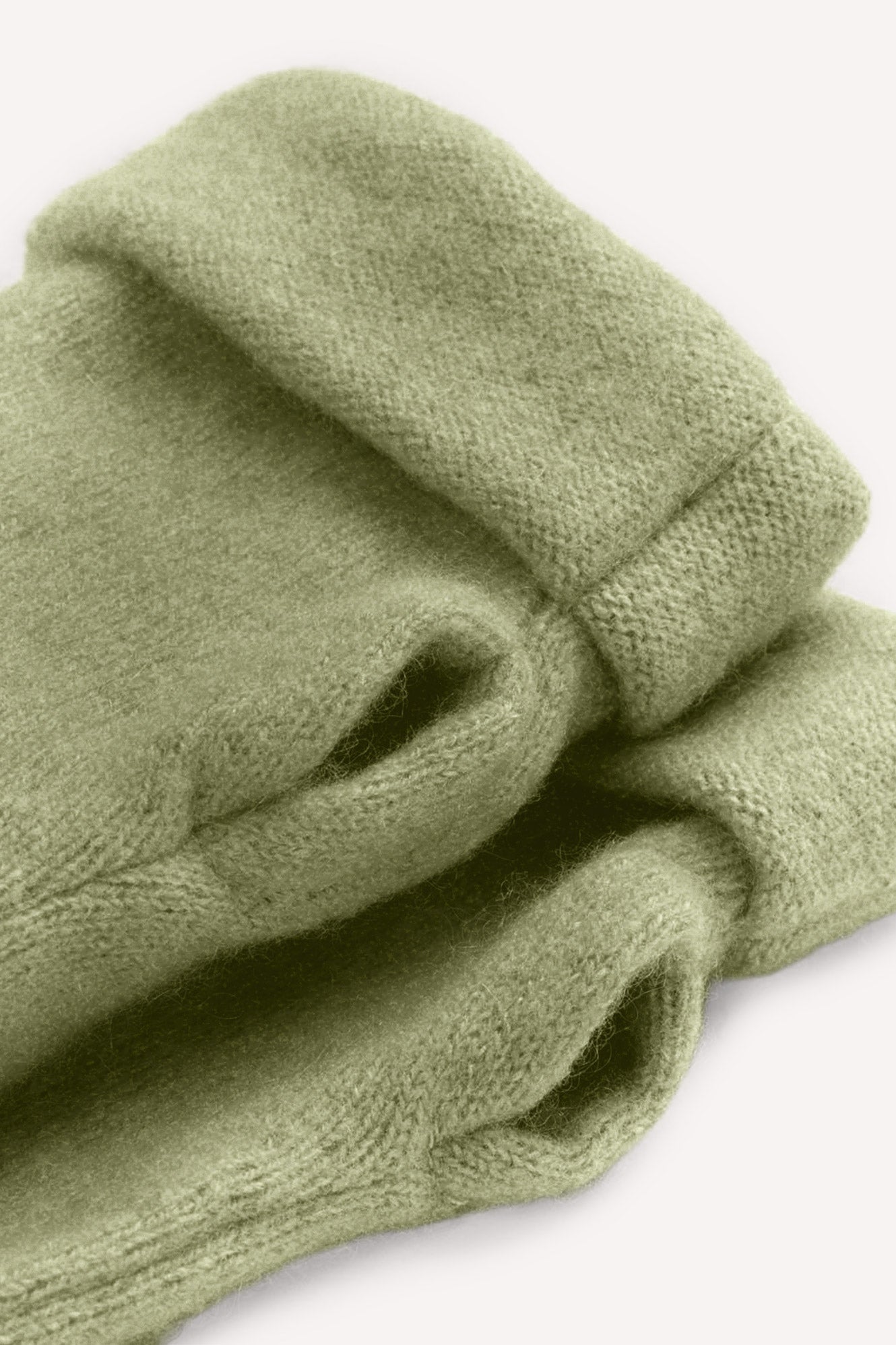 Turtle Doves Cashmere Fingerless Gloves - Frost Green