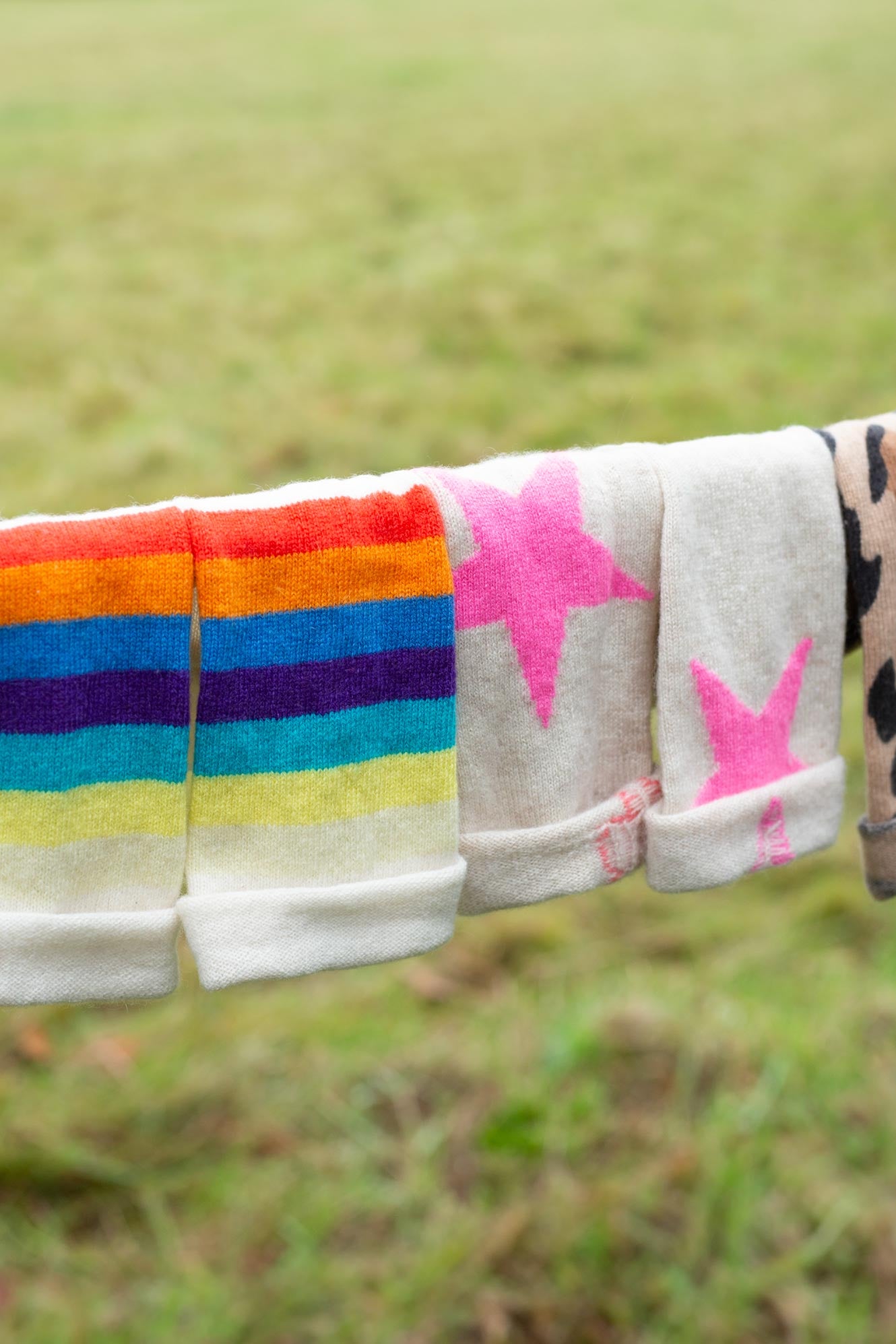 Turtle Doves Cashmere Fingerless Gloves - One Of A Kind