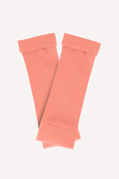 Turtle Doves Cashmere Fingerless Gloves - Coral