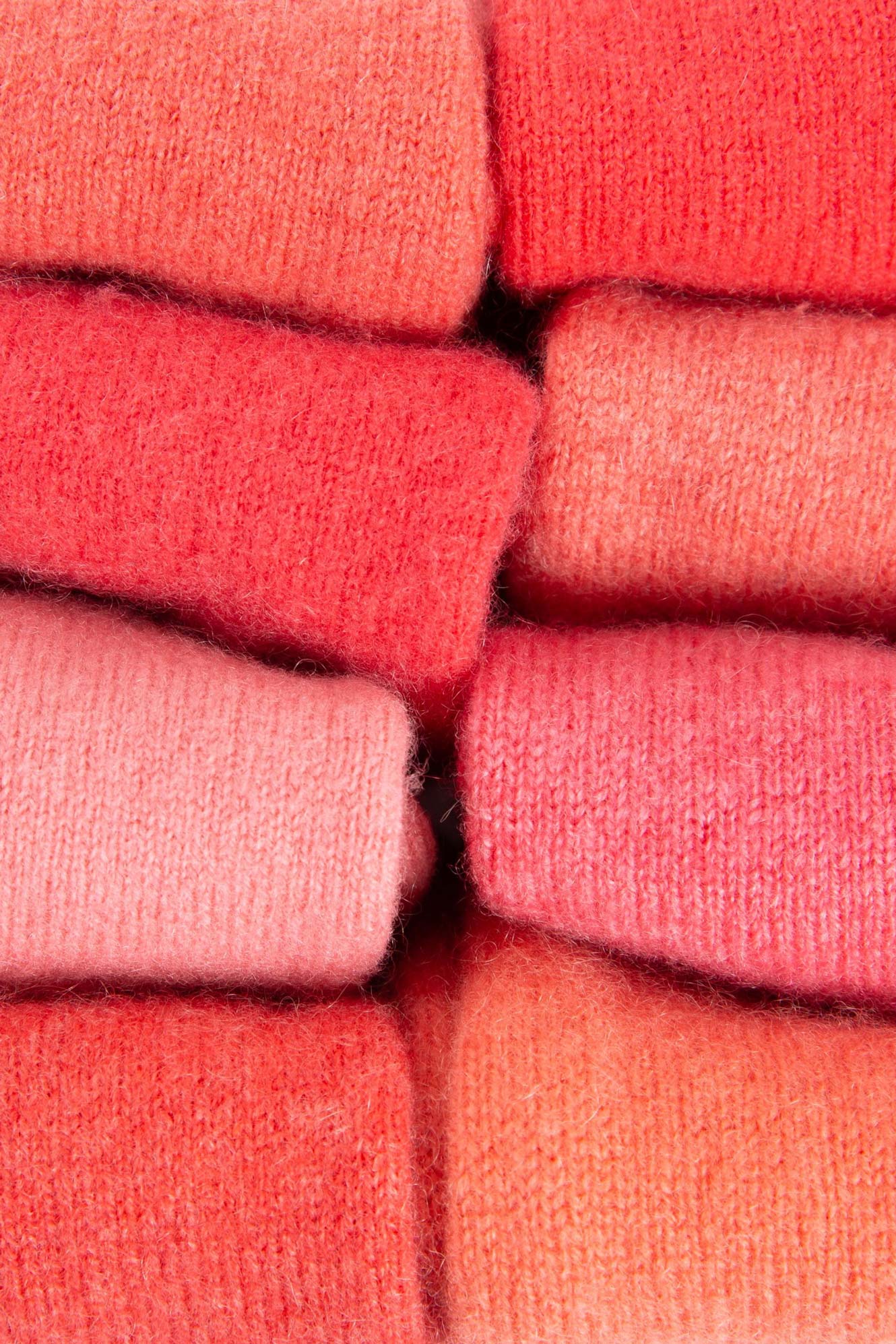 Turtle Doves Cashmere Fingerless Gloves - Coral