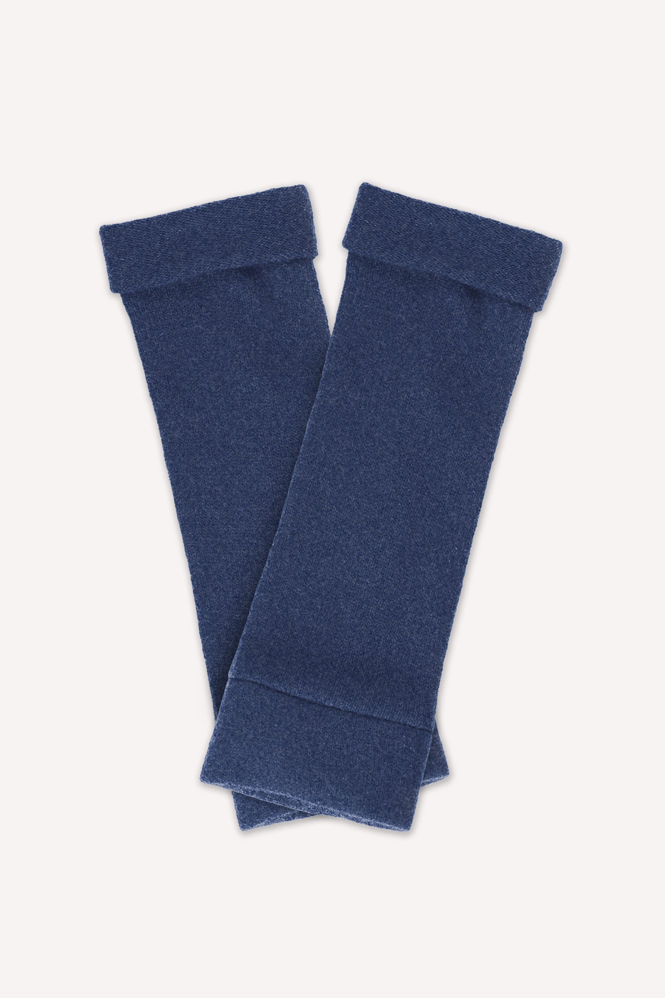 Turtle Doves Cashmere Fingerless Gloves - Denim