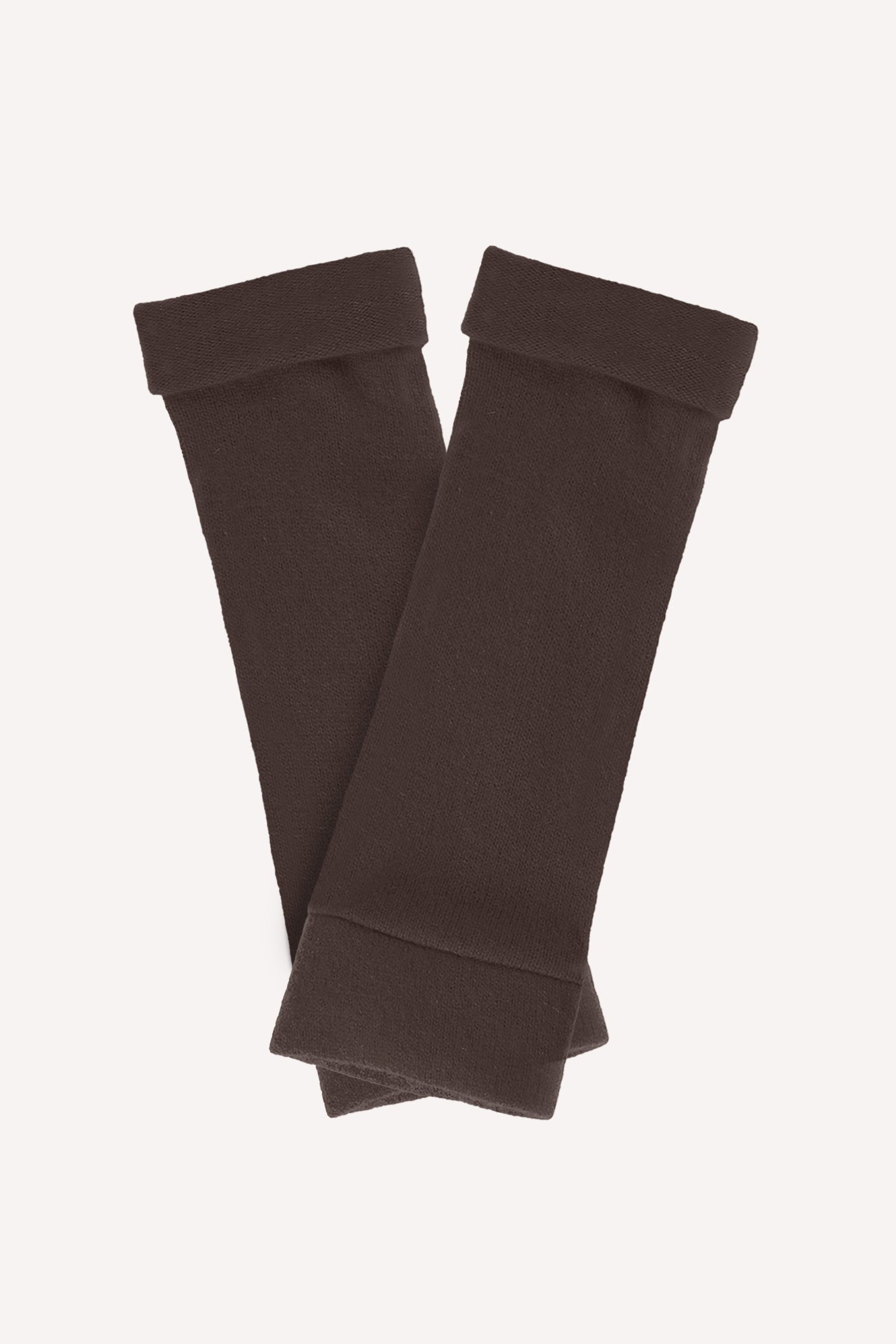 Turtle Doves Cashmere Fingerless Gloves - Dark Brown