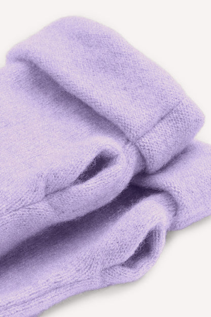 Turtle Doves Cashmere Fingerless Gloves - Lilac