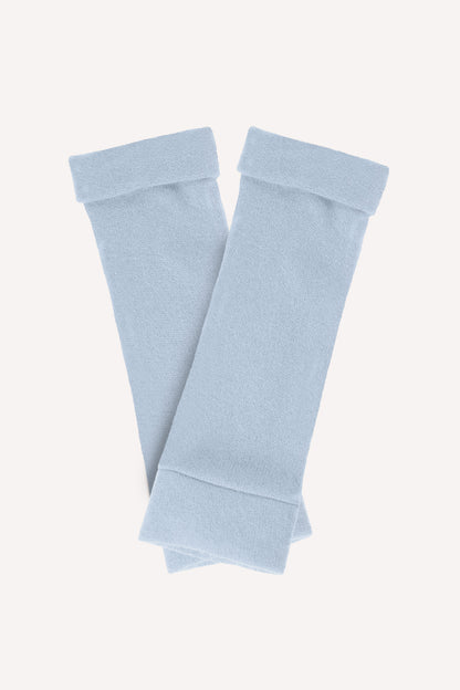 Turtle Doves Cashmere Fingerless Gloves - Light Blue