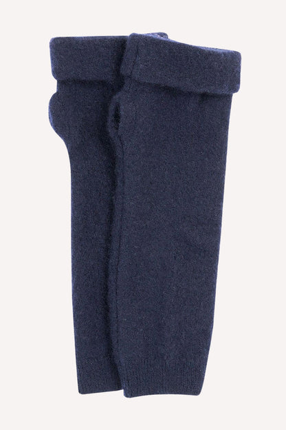 Turtle Doves Cashmere Fingerless Gloves - Navy